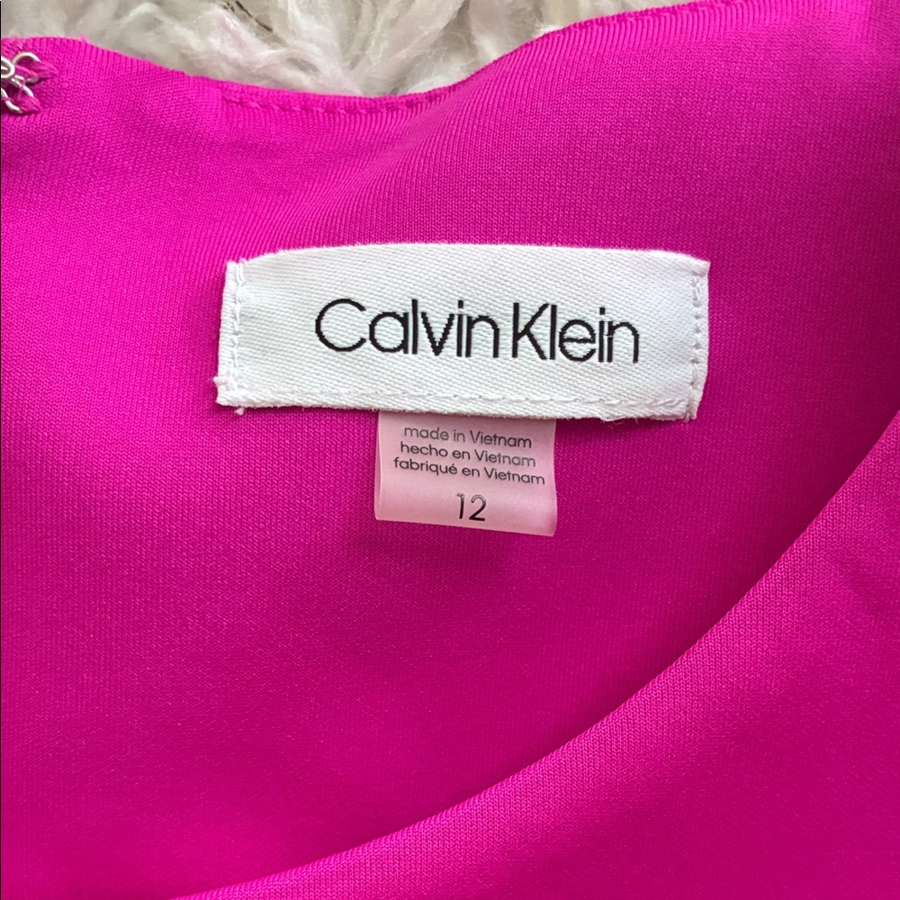 Calvin Klein Pink and Red Midi Dress - Picture 2 of 4
